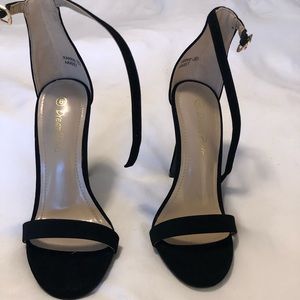 Velvet Strappy Heels